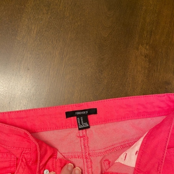 FOREVER 21 HOT PINK SKINNY JEANS, BRIGHT 27” Waist, Barbie Core Size 4 Low Rise - Picture 4 of 6